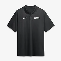 Polo Nike Dri-FIT Victory pour homme, noir, avec logo Detroit Lions.