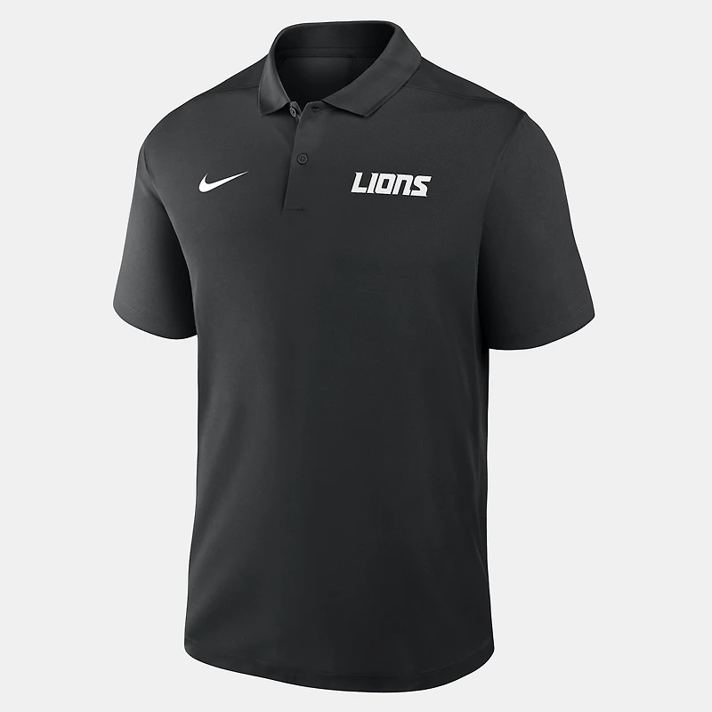 Men's Nike Black Detroit Lions Wordmark Victory Dri-FIT Polo