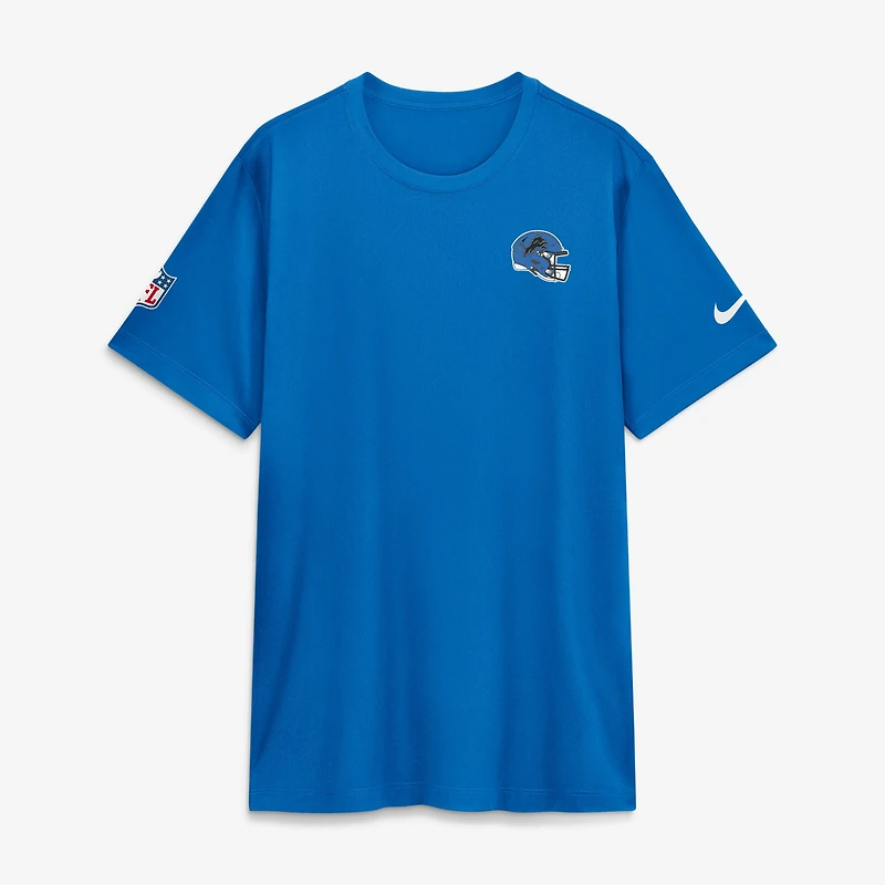 T-shirt Nike Dri-FIT bleu Detroit Lions Alt Legend à petit logo pour homme