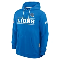 Sweat à capuche Nike Dri-FIT bleu Detroit Lions Alt Sideline Standard Issue pour homme