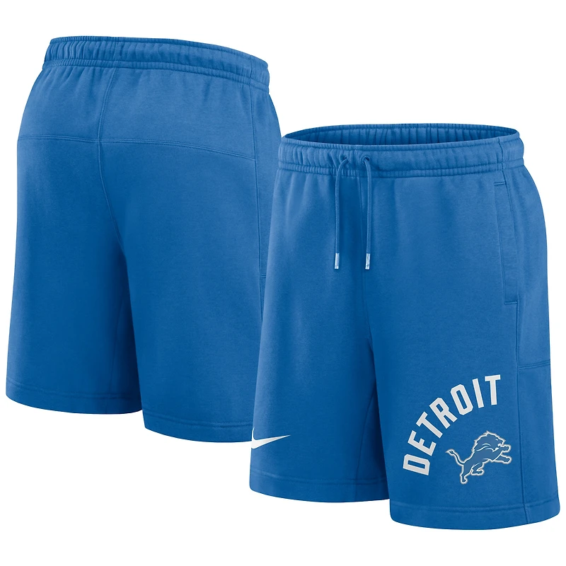 Short Nike bleu Detroit Lions Arched Kicker pour homme