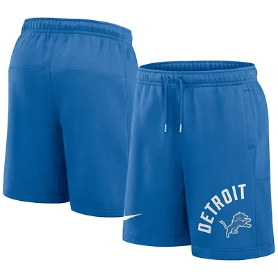 Short Nike bleu Detroit Lions Arched Kicker pour homme