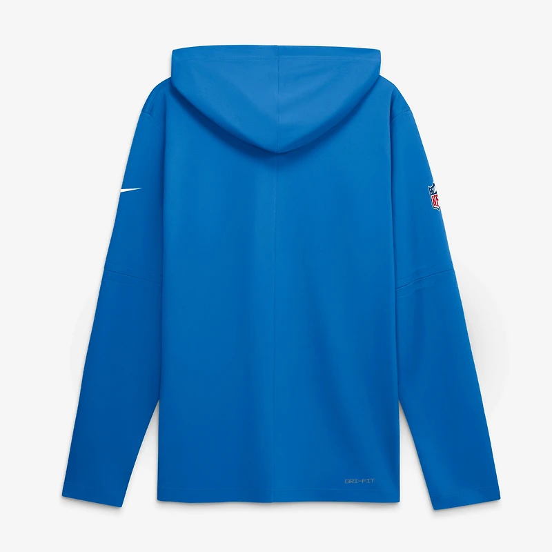 Men's Nike Blue Detroit Lions Big & Tall Dri-FIT Hooded Long Sleeve T-Shirt