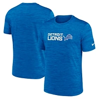 T-shirt Nike bleu Detroit Lions pour homme, taille grande et grande, Primetime Reverse Play Velocity Performance