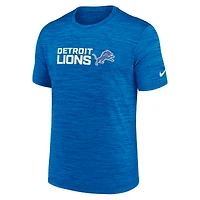 T-shirt Nike bleu Detroit Lions pour homme, taille grande et grande, Primetime Reverse Play Velocity Performance