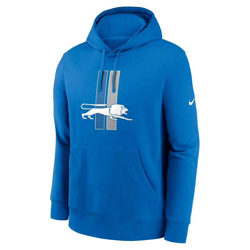 Sweat à capuche en molleton bleu Nike Detroit Lions Club pour homme