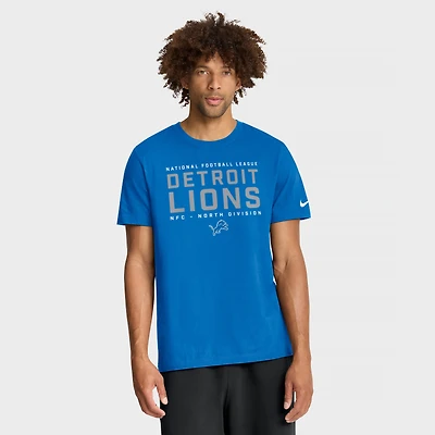 Men's Nike Blue Detroit Lions Division Essential T-Shirt