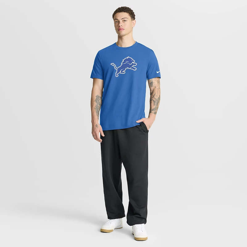 Men's Nike Blue Detroit Lions Essential Logo T-Shirt
