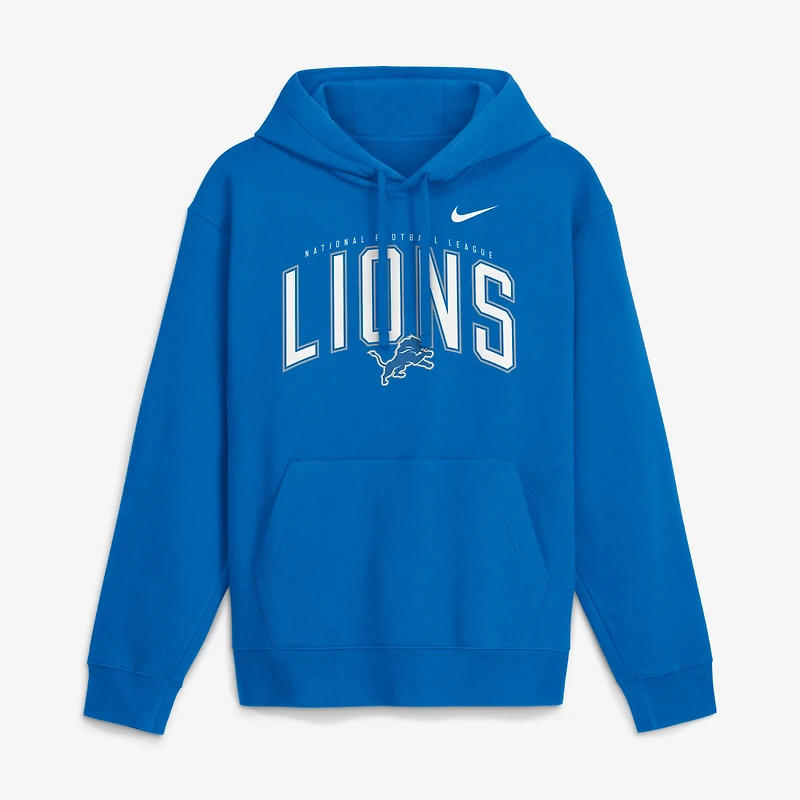 Men's Nike Blue Detroit Lions Expect Victory Club Fleece Pullover Hoodie