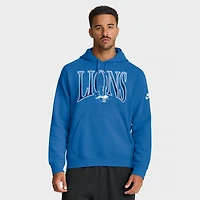 Sweat à capuche en molleton Nike bleu Detroit Lions Full Blitz Club pour homme