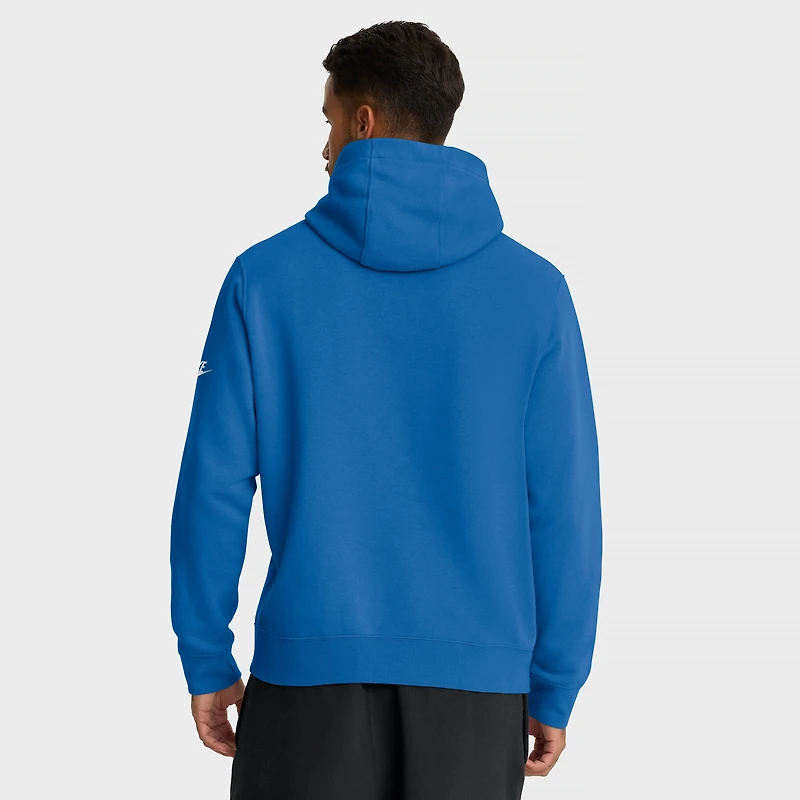 Sweat à capuche en molleton Nike bleu Detroit Lions Full Blitz Club pour homme