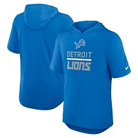 T-shirt à capuche Nike bleu Detroit Lions Lockup Tri-Blend pour homme