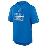 T-shirt à capuche Nike bleu Detroit Lions Lockup Tri-Blend pour homme