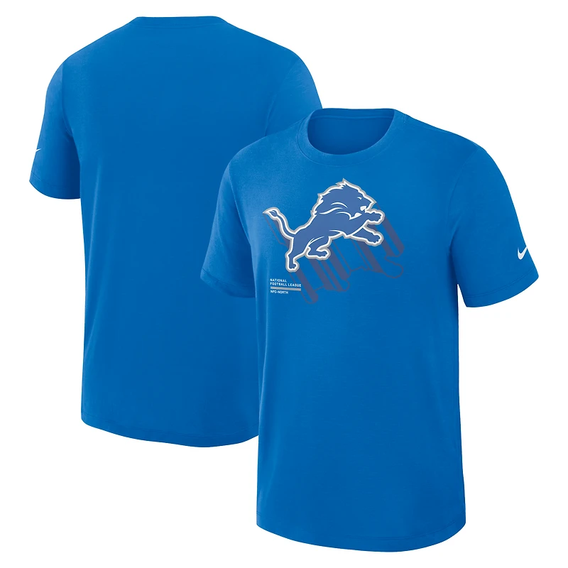 T-shirt Nike bleu Detroit Lions Primetime Slub Dri-FIT pour homme