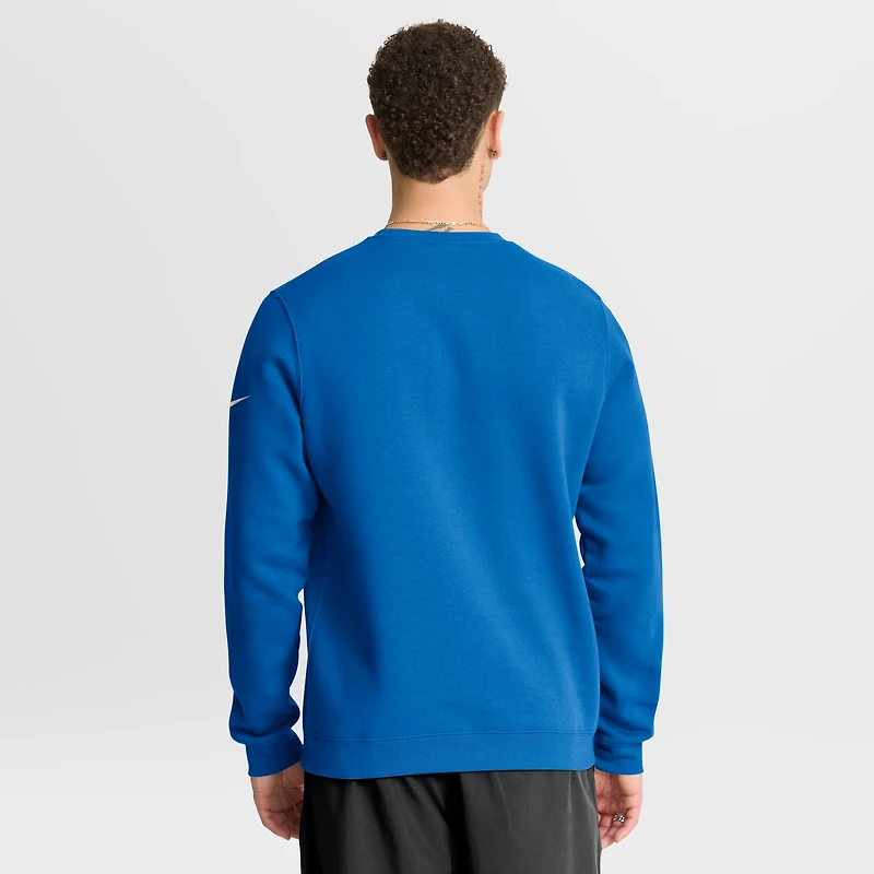 Men's Nike Blue Detroit Lions Primetime Club Fleece Pullover Sweatshirt