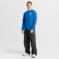 Men's Nike Blue Detroit Lions Primetime Club Fleece Pullover Sweatshirt