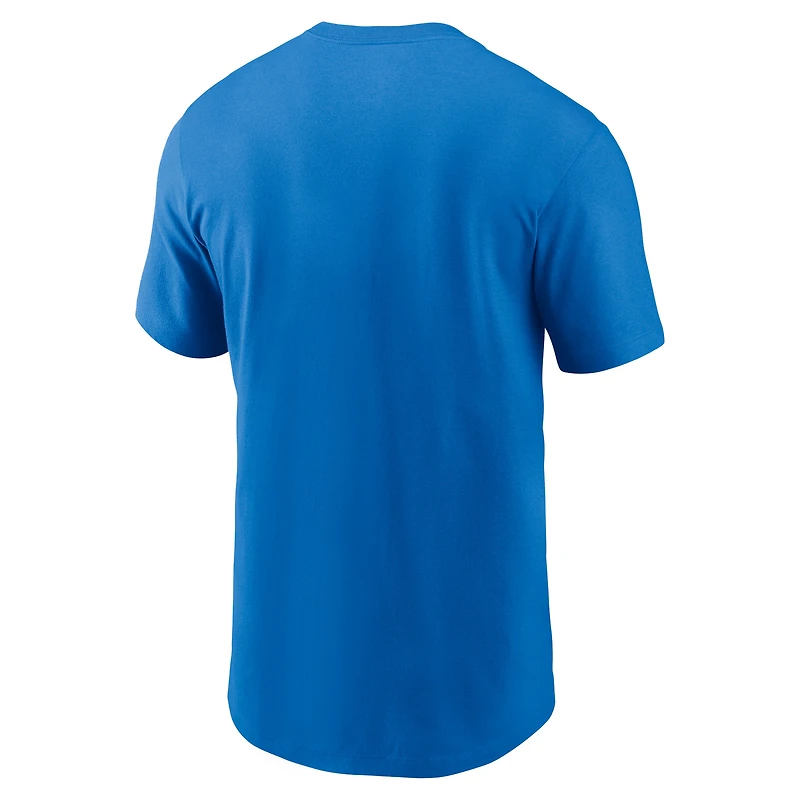 Men's Nike Blue Detroit Lions Primetime Logo Essential T-Shirt