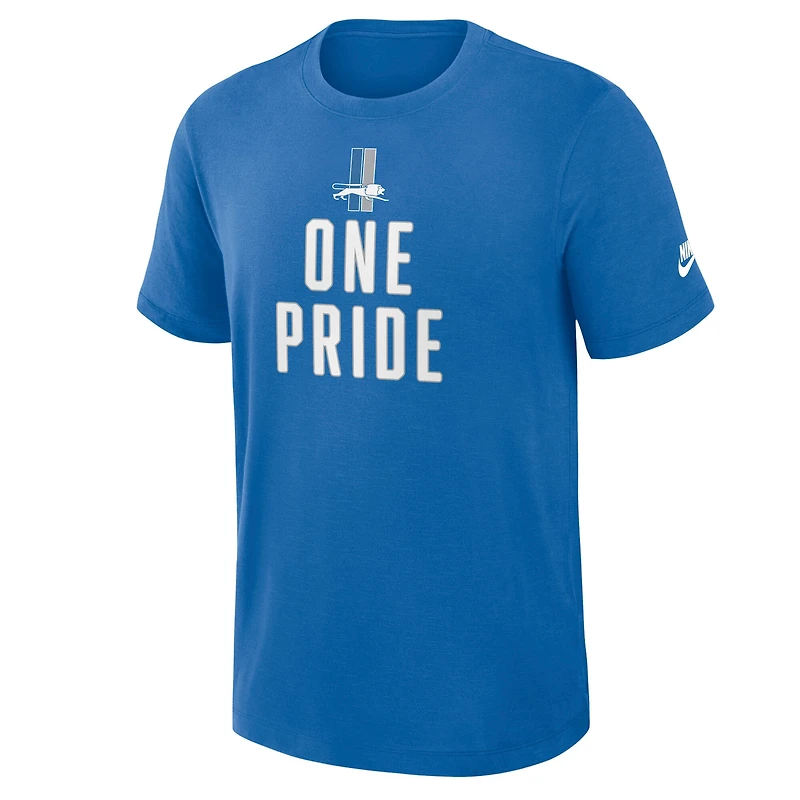 T-shirt Nike bleu Detroit Lions Rewind Slub pour homme