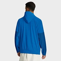 Veste à capuche Nike bleue Detroit Lions Sideline Anorak demi-zip pour homme