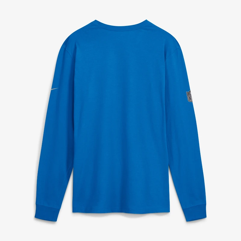 Men's Nike Blue Detroit Lions Sideline Bold Arch Star Dri-FIT Long Sleeve T-Shirt