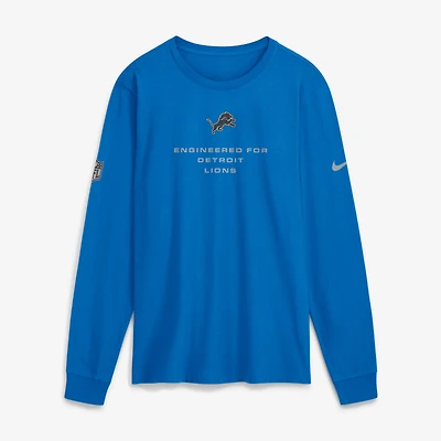 Men's Nike Blue Detroit Lions Sideline Bold Arch Star Dri-FIT Long Sleeve T-Shirt