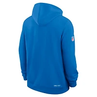 Sweat à capuche zippé Nike bleu Detroit Lions Sideline Standard Issue Dri-FIT pour homme