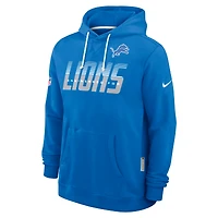 Sweat à capuche Nike Dri-FIT bleu Detroit Lions Sideline Standard Issue pour homme
