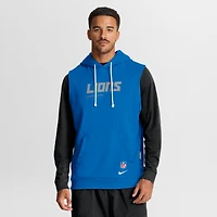 Men's Nike Blue Detroit Lions Sideline Standard Issue Dri-FIT Sleeveless Hoodie