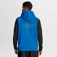 Sweat à capuche sans manches Nike Detroit Lions Sideline Standard Issue Dri-FIT bleu pour homme