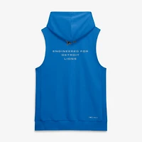 Sweat à capuche sans manches Nike Detroit Lions Sideline Standard Issue Dri-FIT bleu pour homme