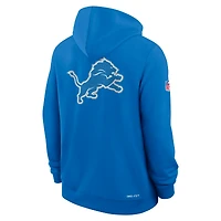 Men's Nike Blue Detroit Lions Sideline Standard Issue Utility Player Dri-FIT Full-Zip Hoodie