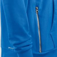 Men's Nike Blue Detroit Lions Sideline Standard Issue Utility Player Dri-FIT Full-Zip Hoodie