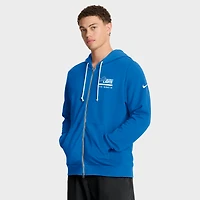 Sweat à capuche Nike bleu Detroit Lions Sideline Utility Player Dri-FIT pour homme, entièrement zippé