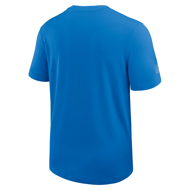 Men's Nike Blue Detroit Lions Sideline UV Dri-Fit Coach Shirt
