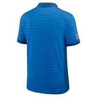 Men's Nike Blue Detroit Lions Sideline Victory Stripe Dri-FIT Polo