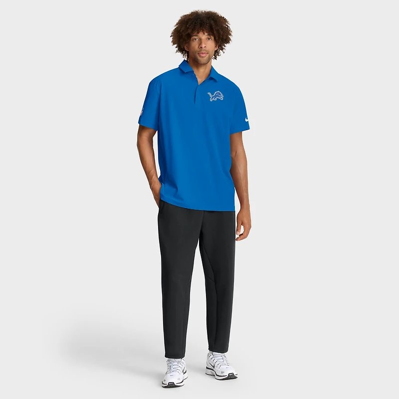 Men's Nike Blue Detroit Lions Sideline Woven Dri-FIT Polo
