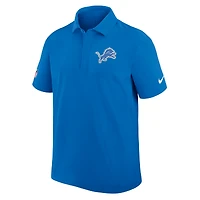 Men's Nike Blue Detroit Lions Sideline Woven Dri-FIT Polo