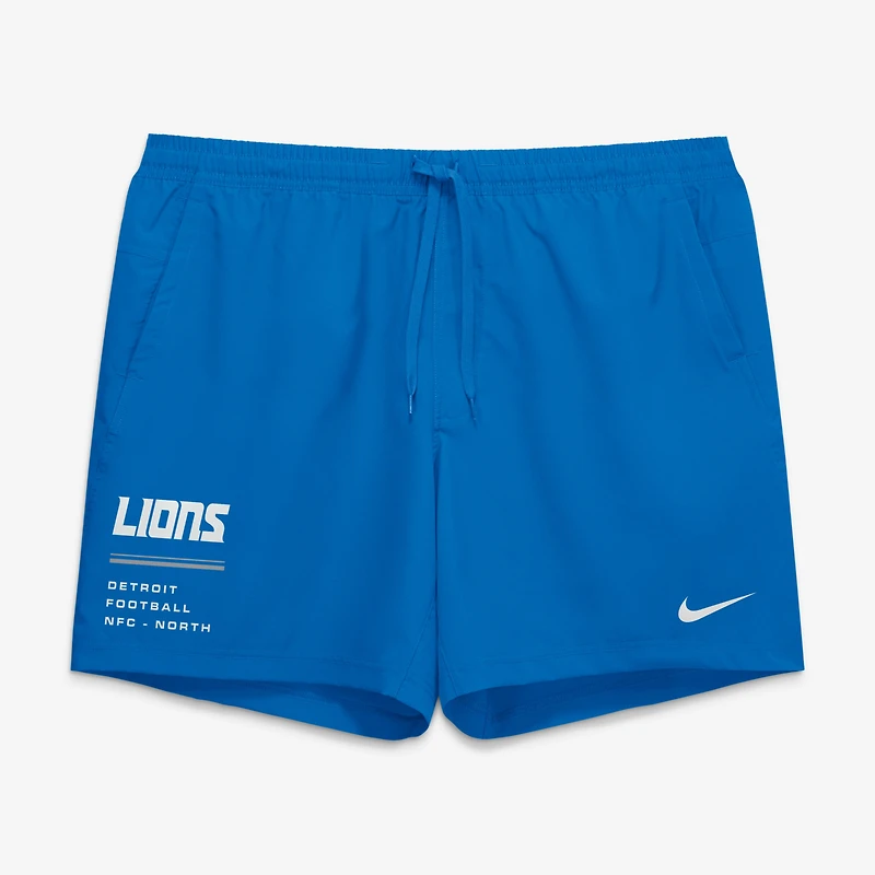 Short tissé bleu Nike Detroit Lions pour homme