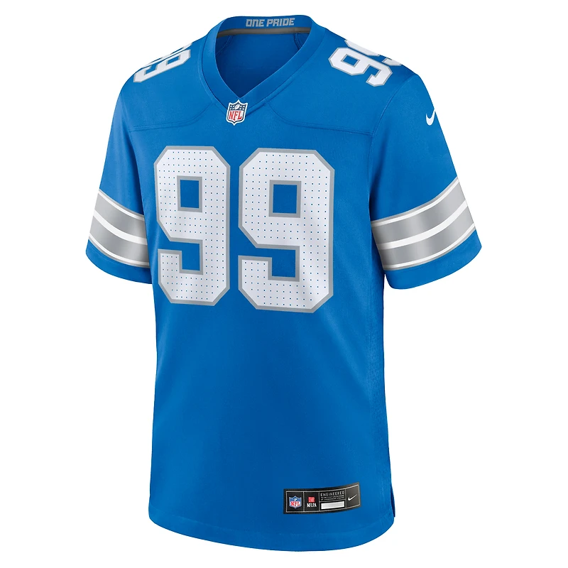 Men's Nike Brodric Martin  Blue Detroit Lions Team Game Jersey