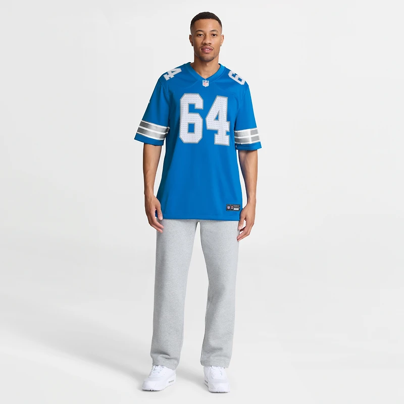 Maillot de match Nike Cade Mays bleu des Lions Détroit pour homme