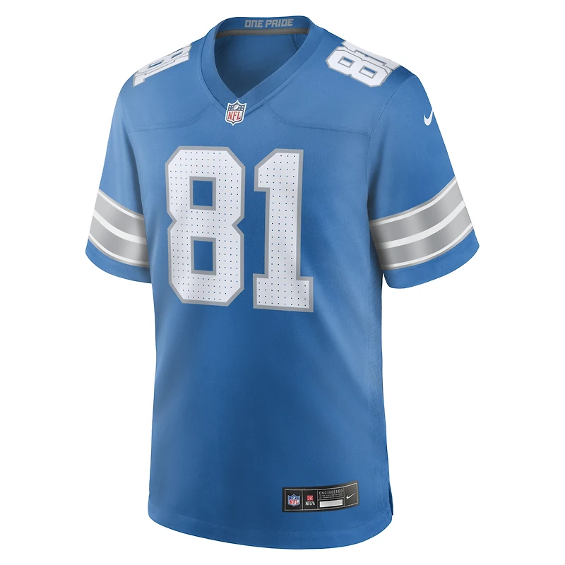 Men's Nike Calvin Johnson Blue Detroit Lions Team Retired Game Jersey