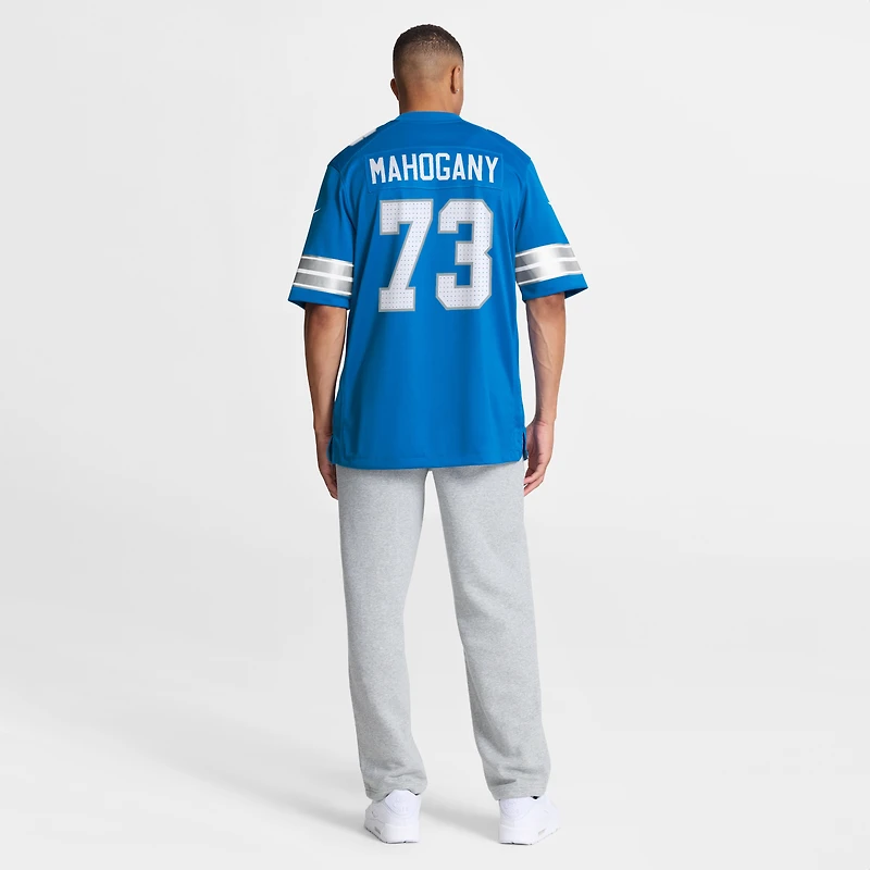 Maillot de match l'équipe des Detroit Lions Nike Christian Mahogany bleu pour homme