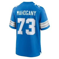 Men's Nike Christian Mahogany  Blue Detroit Lions Team Game Jersey