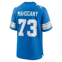 Men's Nike Christian Mahogany  Blue Detroit Lions Team Game Jersey