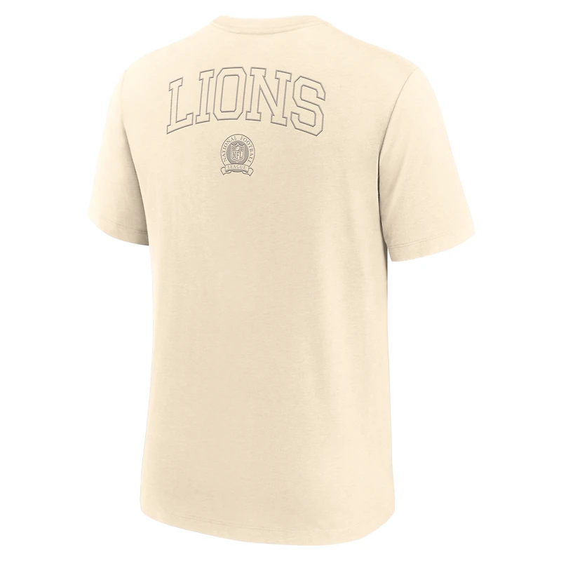 Men's Nike Cream Detroit Lions Glory Tri-Blend T-Shirt