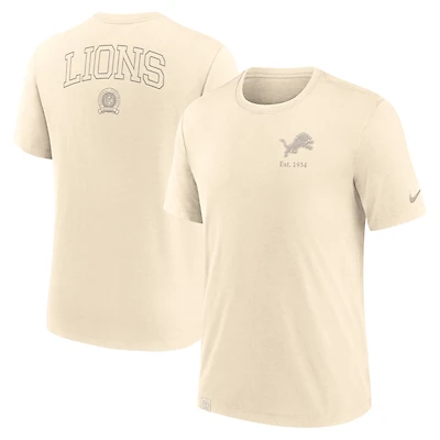 Men's Nike Cream Detroit Lions Glory Tri-Blend T-Shirt