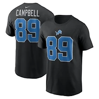 Men's Nike Dan Campbell Black Detroit Lions Retired Name & Number T-Shirt