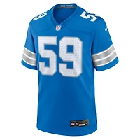 Maillot de match l'équipe Nike Giovanni Manu des Detroit Lions pour homme, bleu, bleu
