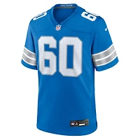 Men's Nike Graham Glasgow  Blue Detroit Lions Team Game Jersey