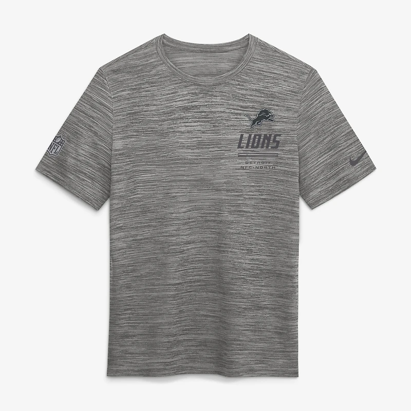 Men's Nike Gray Detroit Lions Big & Tall Sideline Velocity Dri-FIT T-Shirt